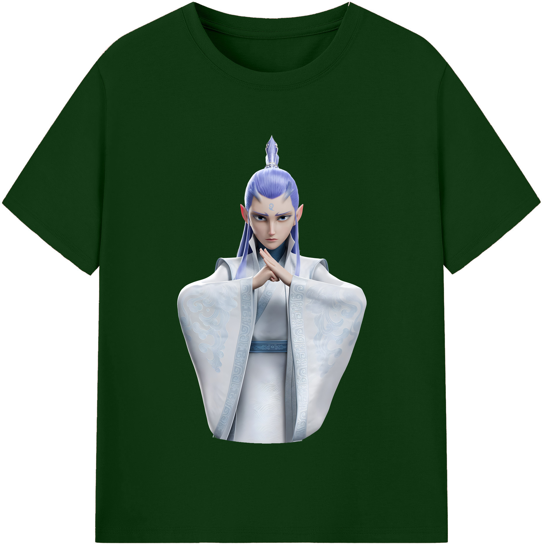 （画像用） Ne Zha 2 ナタ 魔童の大暴れ 綿100％半袖Tシャツ（フロントプリント）